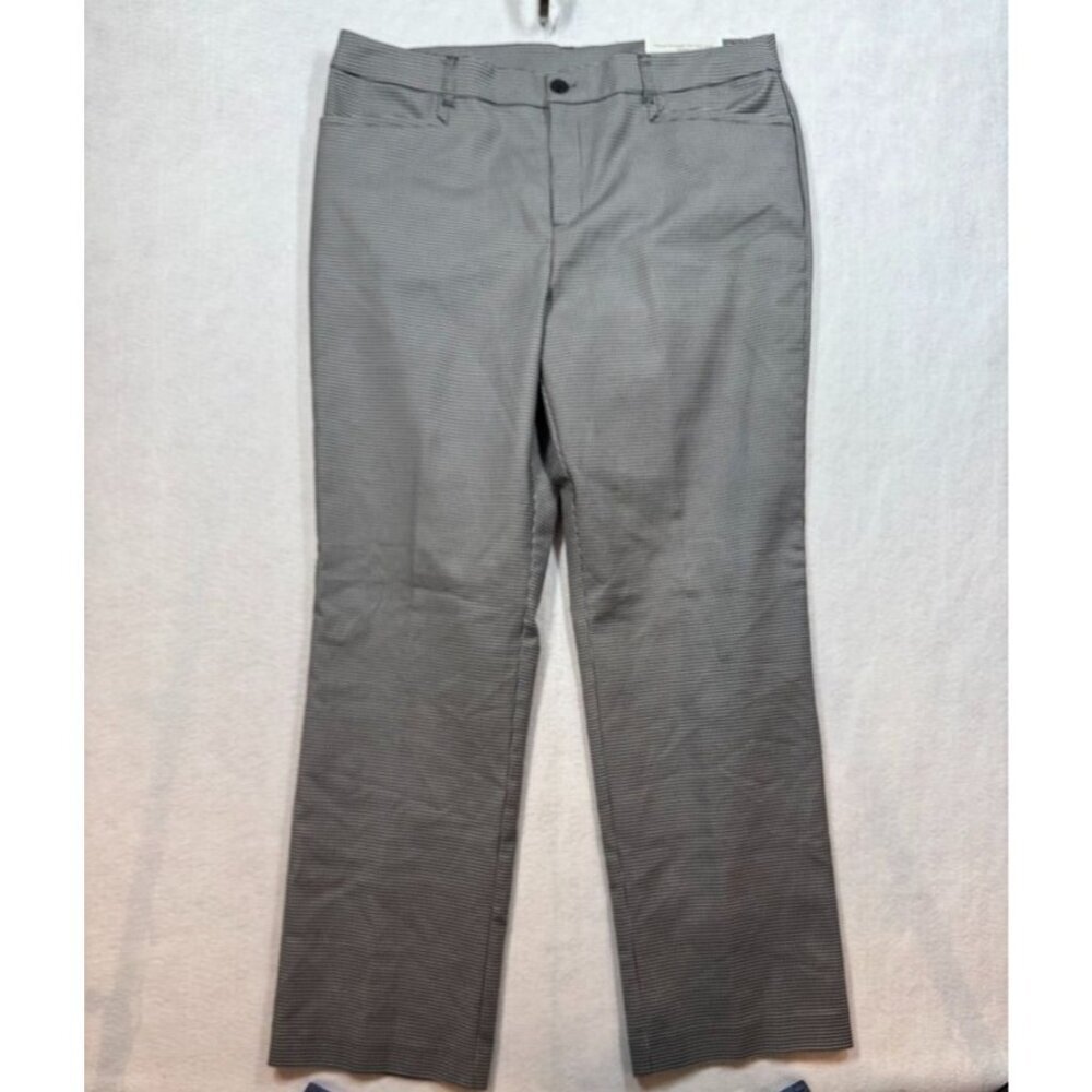 Christopher & Banks The Perfect Pant Mid Rise Houndstooth Trousers Womens 14 Avg